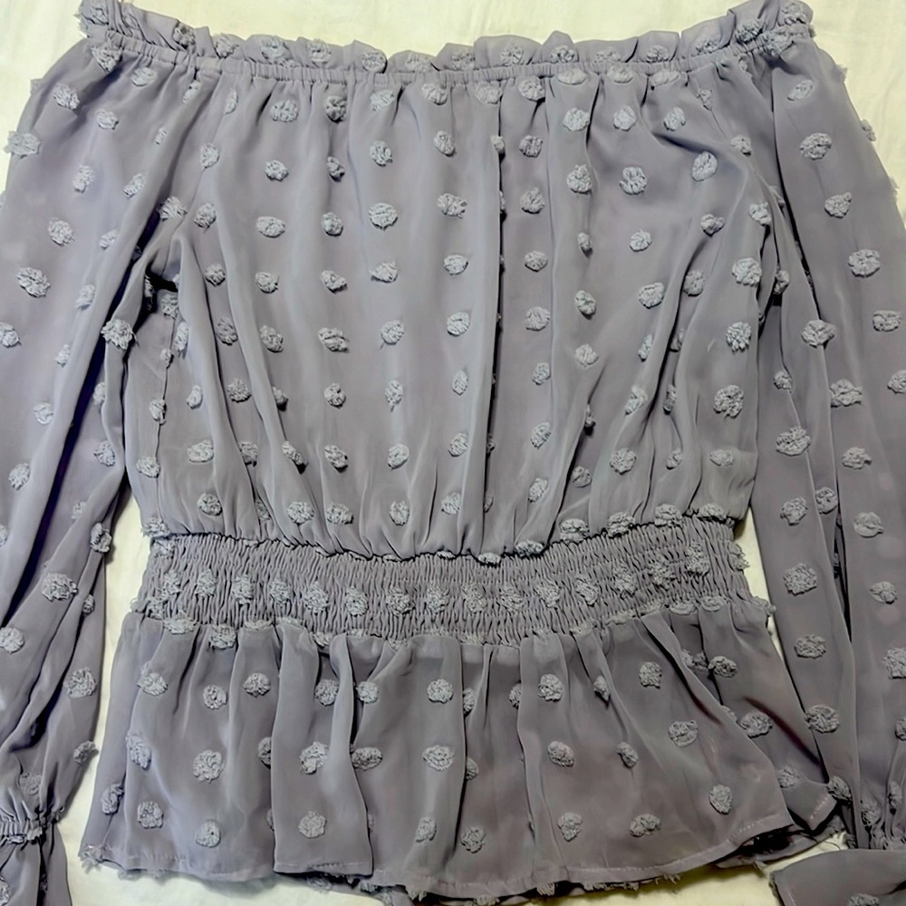 Flying Tomato Off Shoulder Peplum Top